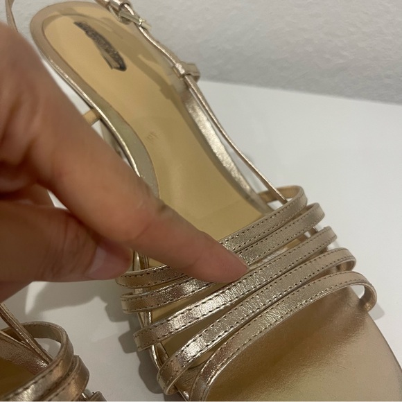 REFORMATION Elsie Slingback Gold Heels Sandals size 9.5 - Picture 15 of 16